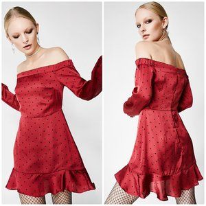 DOLLS KILL aphrodite off shoulder dress